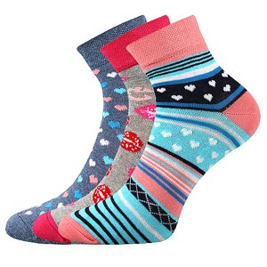 Ponožky BOMA Jana 51 mix A 3 páry 35-38 EU 115985