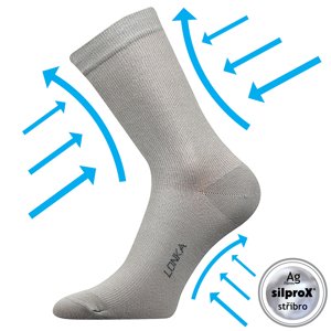 Kompresné ponožky LONKA Kooper svetlo šedé 1 pár 39-42 109202