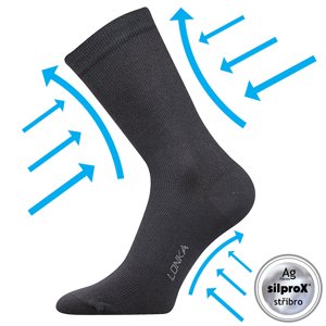 Kompresné ponožky LONKA Kooper tmavo šedé 1 pár 39-42 109199