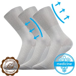 Ponožky LONKA Zdravan light grey 3 páry 38-39 109576