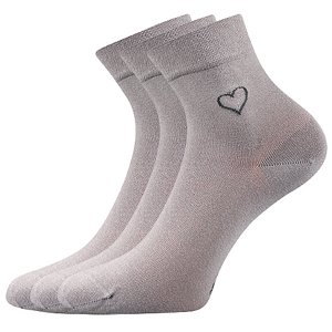 LONKA Filiona ponožky svetlo šedé 3 páry 35-38 EU 116329