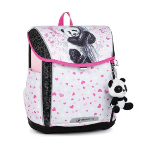Školská taška Bagmaster PRIM 23 B - panda pink 20 l 220245
