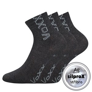 VOXX Adventurik ponožky tmavo šedé melírované 3 páry 30-34 100041