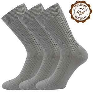 LONKA Zebran ponožky svetlo šedé 3 páry 43-45 119489