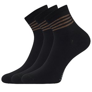 LONKA Fasketa ponožky čierne 3 páry 35-38 100917