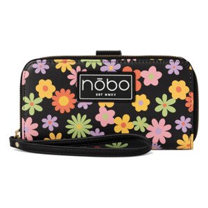 Dámska peňaženka čierna s kvetmi - Nobo Mertruda