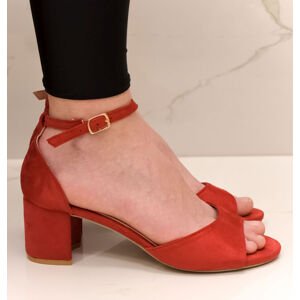 Dámske červené sandále AMELIA