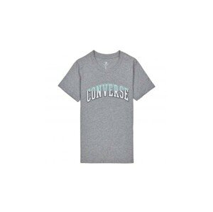 Converse Twisted Varsity Pattern Classic T-Shirt-M šedé 10018431-A01-M
