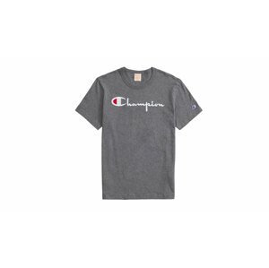 Champion Script Logo Crew Neck T-Shirt-L šedé 210972-F19-EM519-L