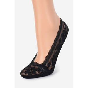 Čierne čipkované balerínkové ponožky Z33